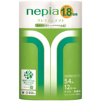 ネピアプレミアムソフトトイレットロール1.8倍巻 王子ネピア