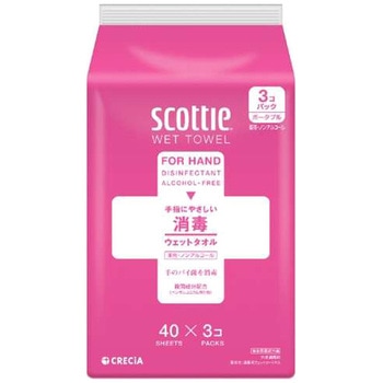 スコッティ ウェットタオル 消毒ノンアルコールタイプ 日本製紙クレシア