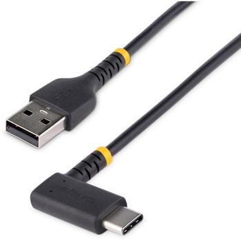 USBケーブル/USB-A - USB-C/USB 2.0/L型  右向き/急速充電 & データ転送/高耐久 アラミド繊維補強/Type-C 充電コード/タイプC L字 コネクター StarTech.com