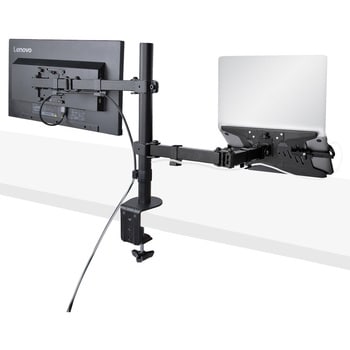 A2-LAPTOP-DESK-MOUNT モニターアーム/ノートパソコン トレイ付/1画面/最大32インチディスプレイ/VESA 対応/耐荷重：  ノートPC 4.5kg、モニター 8kg/Cクランプ・グロメット固定式/高さ調整機能/ブラック/ディスプレイ ノートパソコン アーム 1個  StarTech.com 【通販 ...