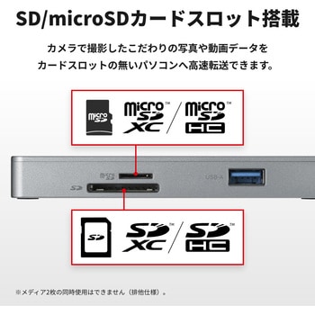 Type-C接続 ドッキングステーション PD対応 CR付 シルバー BUFFALO(バッファロー)
