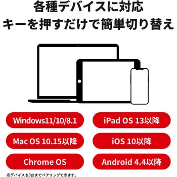 Bluetooth5.0対応 コンパクトキーボード ブラック BUFFALO(バッファロー)