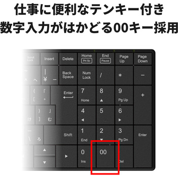 2.4GHz無線 コンパクトキーボード ブラック BUFFALO(バッファロー)