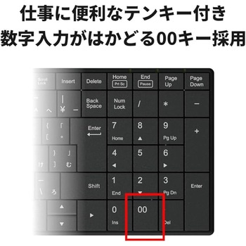 2.4GHz無線 コンパクトキーボード ブラック BUFFALO(バッファロー)