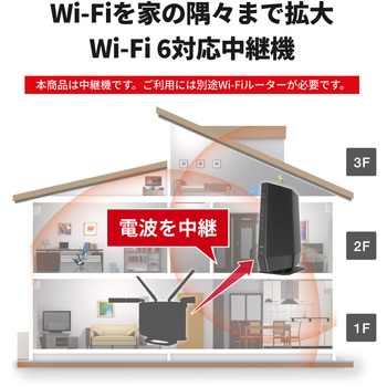 無線LAN中継機 11ax/ac/n/a/g/b 4803+573Mbps - BUFFALO(バッファロー)