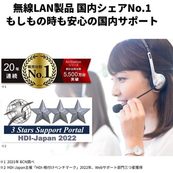 無線LAN中継機 11ax/ac/n/a/g/b 4803+573Mbps - BUFFALO(バッファロー)
