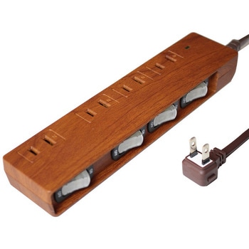 Natural Wood Tap AC4個口 スイッチ付 Fargo