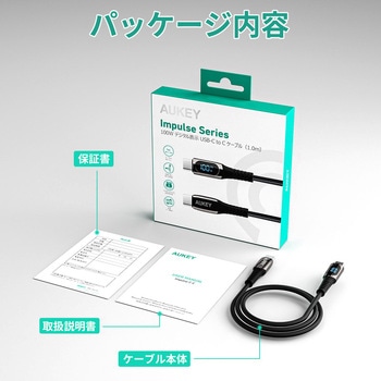 ケーブル Impulse series Digital Display [Type-C to Type-C] AUKEY(オーキー)