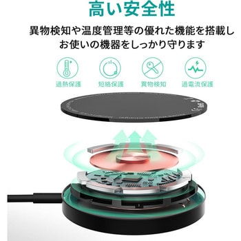 ワイヤレス充電器 MagSafe対応 Aircore 10W AUKEY(オーキー)