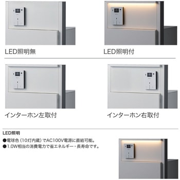 インターホンボックス(Nasta Box +POST) 左勝手 LED照明付 - NASTA(ナスタ)
