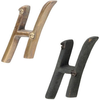 GALLUP(ギャラップ) Brass Products ハウスレター #H #Black 7505-55 Brass Products(ブラス・プロダクツ)