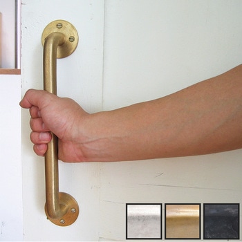 GALLUP(ギャラップ) Brass Products ラウンドバー ドアハンドル #Silver 7505-60 Brass Products(ブラス・プロダクツ)