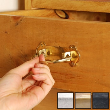 GALLUP(ギャラップ) Brass Products ドロップ ドロワー プル 4個セット #Silver 115 x 55 670-68 Brass Products(ブラス・プロダクツ)