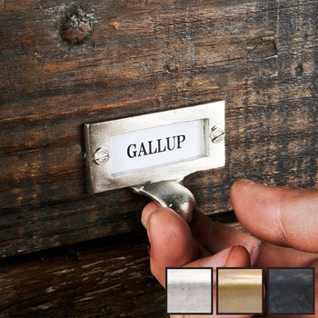 GALLUP(ギャラップ) Brass Products カードホルダー プル 4個セット #Black 55 x 40 670-72 Brass Products(ブラス・プロダクツ)