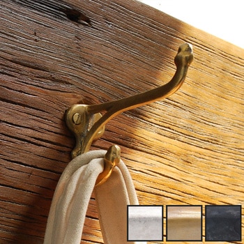 GALLUP(ギャラップ) Brass Products ダブル エイコーン フック 4個セット #Silver 7505-10 Brass Products(ブラス・プロダクツ)