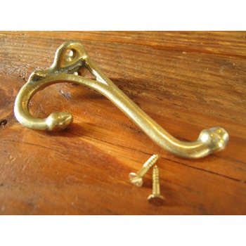 GALLUP(ギャラップ) Brass Products ダブル エイコーン フック 4個セット #Silver 7505-10 Brass Products(ブラス・プロダクツ)
