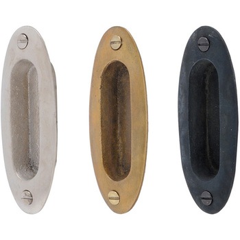 GALLUP(ギャラップ) Brass Products オーバル ポケット プル 4個セット #Silver 7505-37 Brass Products(ブラス・プロダクツ)