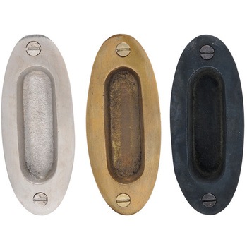 GALLUP(ギャラップ) Brass Products オーバル ポケット プル 4個セット #Silver 7505-37 Brass Products(ブラス・プロダクツ)