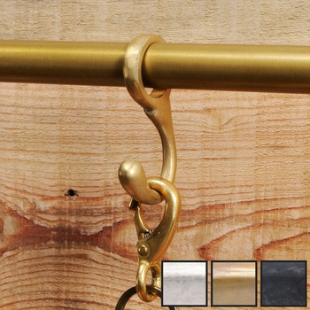 GALLUP(ギャラップ) Brass Products パイプフック 4個セット #Black 7505-52 Brass Products(ブラス・プロダクツ)