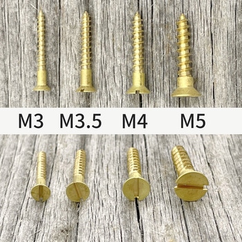 GALLUP(ギャラップ) Brass Products ブラススクリュー フラットヘッド M3.5×35mm(皿頭)20本パック Brass Products(ブラス・プロダクツ)