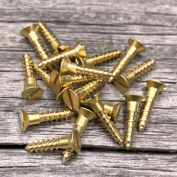 GALLUP(ギャラップ) Brass Products ブラススクリュー フラットヘッド M3.5×16mm(皿頭)20本パック - Brass Products(ブラス・プロダクツ)