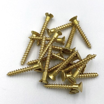 GALLUP(ギャラップ) Brass Products ブラススクリュー フラットヘッド M3.5×25mm(皿頭)20本パック Brass Products(ブラス・プロダクツ)
