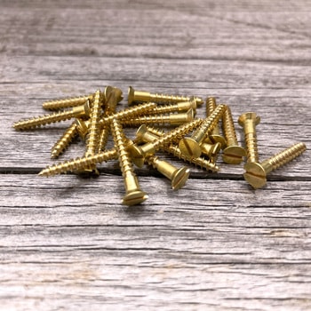 GALLUP(ギャラップ) Brass Products ブラススクリュー フラットヘッド M3.5×25mm(皿頭)20本パック Brass Products(ブラス・プロダクツ)