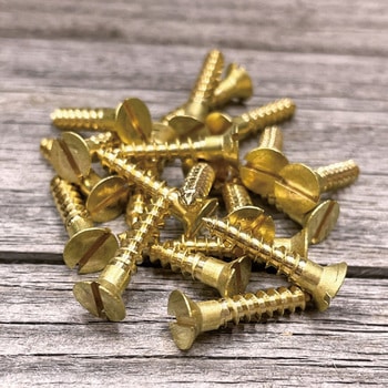 GALLUP(ギャラップ) Brass Products ブラススクリュー フラットヘッド M4×20mm(皿頭)20本パック Brass Products(ブラス・プロダクツ)