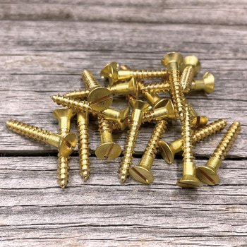 GALLUP(ギャラップ) Brass Products ブラススクリュー フラットヘッド M4×25mm(皿頭)20本パック Brass Products(ブラス・プロダクツ)