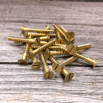 GALLUP(ギャラップ) Brass Products ブラススクリュー フラットヘッド M4×30mm(皿頭)20本パック Brass Products(ブラス・プロダクツ)