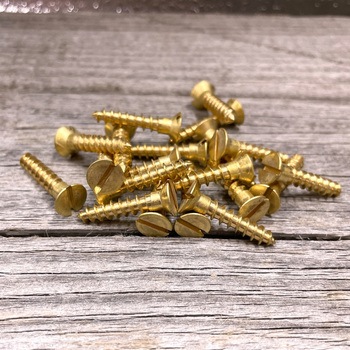 GALLUP(ギャラップ) Brass Products ブラススクリュー フラットヘッド M5×25mm(皿頭)20本パック - Brass Products(ブラス・プロダクツ)