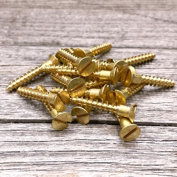 GALLUP(ギャラップ) Brass Products ブラススクリュー フラットヘッド M5×30mm(皿頭)20本パック - Brass Products(ブラス・プロダクツ)