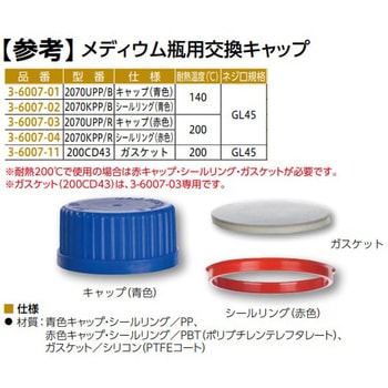 ネジ口メディウム瓶 遮光 2070Hシリーズ アズワン