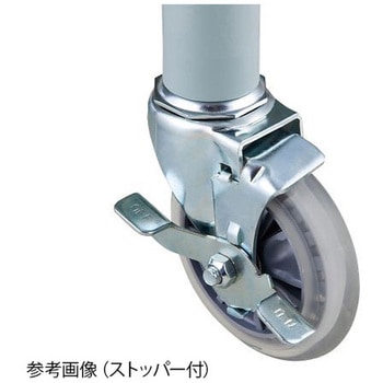 サイレントプラスチックワゴン用静音キャスター アズワン