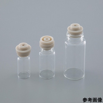 スクリュー管瓶用穴付きゴム栓 アズワン