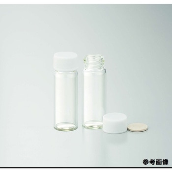 ねじ口瓶 無色 +PPキャップ 白 +フッ素PTFE/ニトリルパッキン 組合せセット NEG(日電理化硝子)
