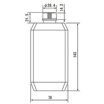 角型瓶 フラット型 未滅菌 アズワン
