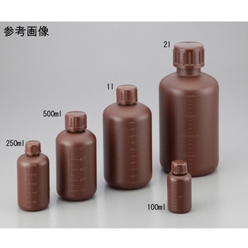 細口丸型遮光瓶SCC 茶 アズワン