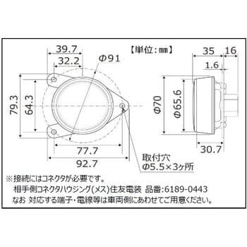 LED丸型テール&ストップランプ レッド KOITO