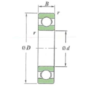 深溝玉軸受 6910番台 2RS (両側接触ゴムシール) ジェイテクトプレシジョンベアリング(HIC)