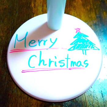 メッセージキャンドル(メッセージプレート付) - ヨシダ