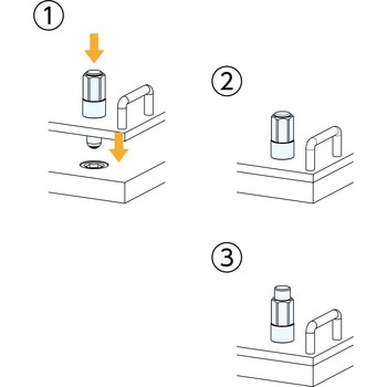 ホールファスナー プッシュホールド ストレートタイプ ナベヤ