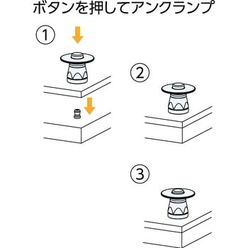 ホールファスナー ピンホールド ノブタイプ ナベヤ