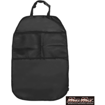 フリーサイズ キックガード マルチポケット付き 後部座席用 汚れ防止 シートカバー ブラック MAD MAX(マッドマックス)