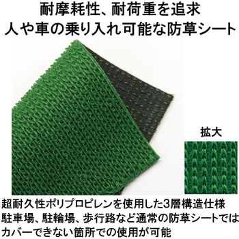 防草シート 駐車場対応 高耐荷重 グリーングラウンドシート - タカショー