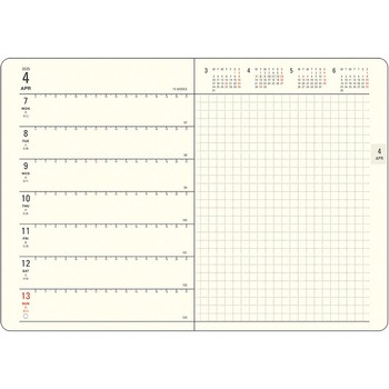 25-26 MILLダイアリーA6 Horizontal Left CLEAR ダイゴー