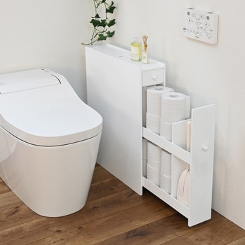 たっぷり収納スリムトイレラック フクダクラフト