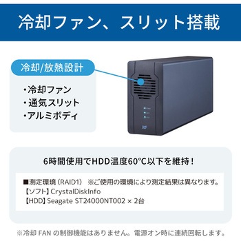 USB 10Gbps RAIDケース(3.5インチHDD2台用) ラトックシステム