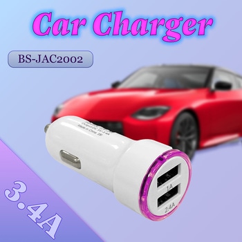 USB充電器・シガーソケット・カーチャージャー(17W/3.4A) USB‐A 2ポート搭載 bitstrong