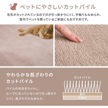 柔らかパイルの抗菌敷き詰めカーペット 萩原